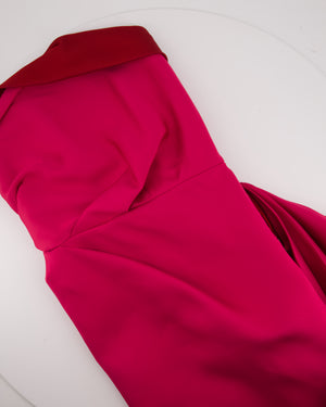 *RUNWAY* Lanvin Les 10 Ans Pink Gown with Red Underlay and Trim Detail FR 36 (UK 8)