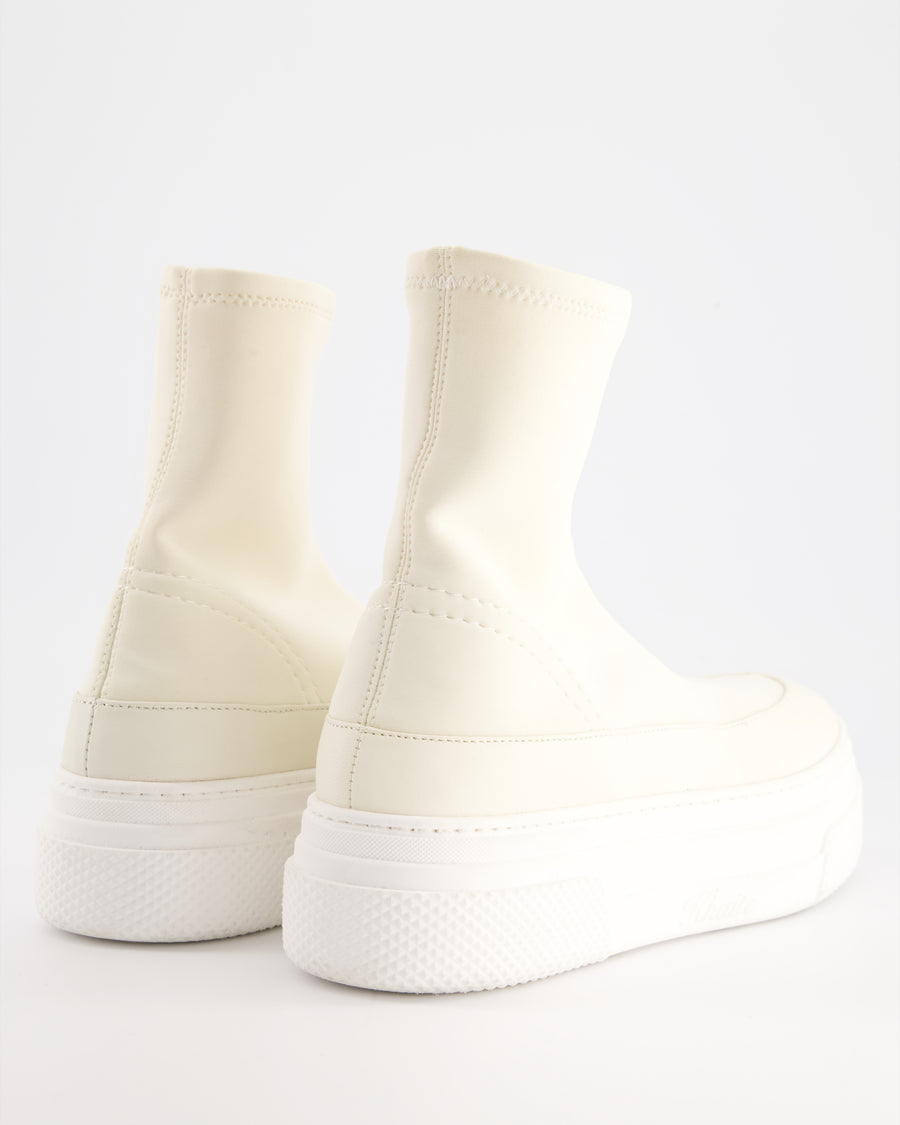 Khaite White and Cream Ludlow Socket Sneaker Boots Size EU 40 RRP £500