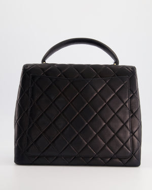 Chanel Black Vintage Kelly Bag in Lambskin Leather with 24K Gold Hardware