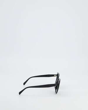 Celine Black Acetate Large Square Sunglasses