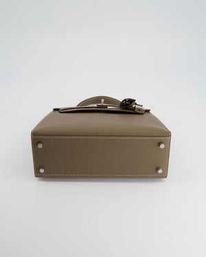 *HOLY GRAIL* Hermès Kelly 25cm Sellier in Etoupe Epsom Leather and Palladium Hardware