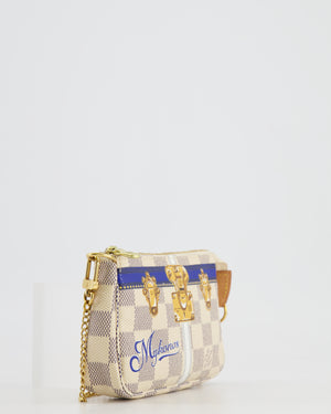 Louis Vuitton Mini Pochette Bag Mykonos Edition in Damier Azur Canvas
