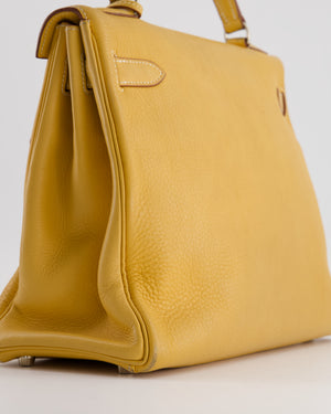 Hermès Kelly 32cm Retourne Bag in Sable Clemence Leather with Brushed Palladium Hardware