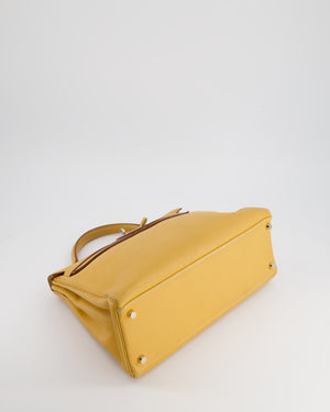 Hermès Kelly 32cm Retourne Bag in Sable Clemence Leather with Brushed Palladium Hardware