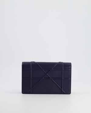 Christian Dior Diorama Navy Wallet On Chain Bag in Calfskin Leather Gold Hardware