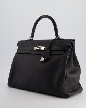 Hermès Kelly 35cm Bag Black in Togo Leather with Palladium Hardware