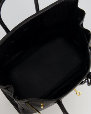 Hermès Vintage Birkin 35cm Retourne Bag in Black Togo Leather with Gold Hardware