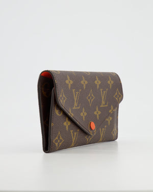 Louis Vuitton Brown Canvas Monogram Josephine Wallet with Orange Details RRP £485