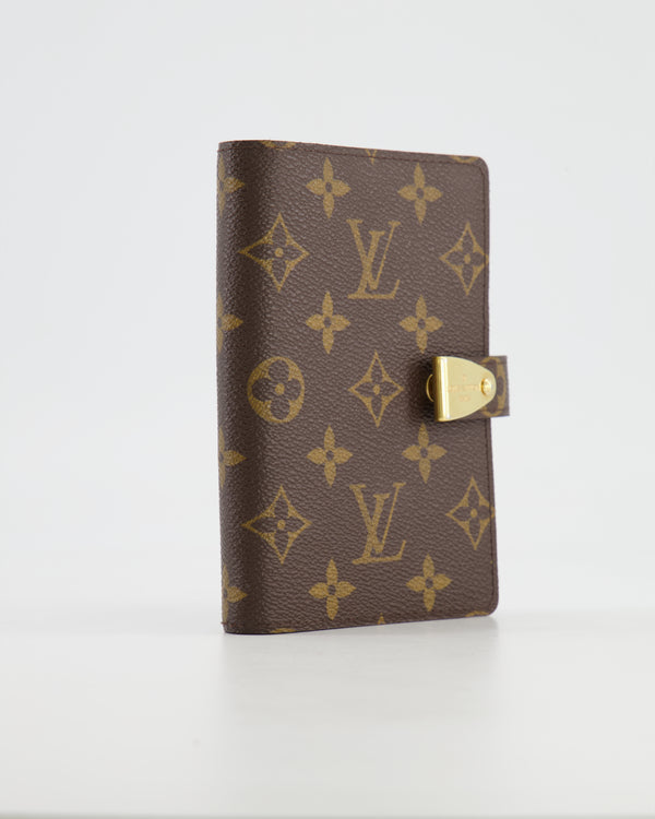 Louis Vuitton Brown Canvas Small Agenda Cover with Gold Hardware