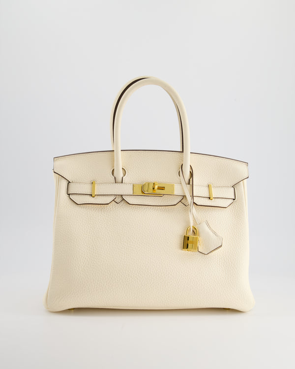 Hermès Birkin Retourne Bag 30cm in Nata Clemence Leather with Gold Hardware