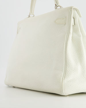 *FIRE PRICE* Hermès Kelly 35cm Bag in White Clemence Leather with Palladium Hardware