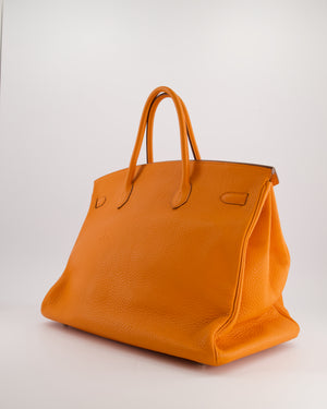 Hermès Birkin 40cm Bag in Orange Togo Leather with Palladium Hardware
