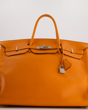 Hermès Birkin 40cm Bag in Orange Togo Leather with Palladium Hardware