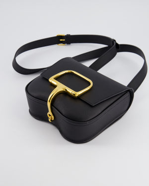 Hermès Mini Della Cavalleria Bag in Black Epsom Leather and Gold Hardware