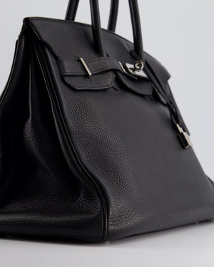 Hermès Birkin 35cm Retourne Bag in Black Togo Leather with Palladium Hardware