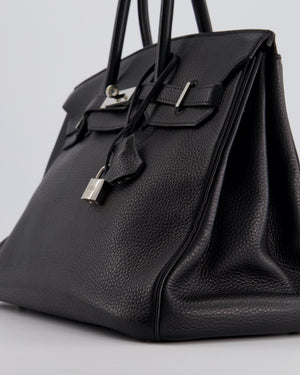 Hermès Birkin 35cm Retourne Bag in Black Togo Leather with Palladium Hardware
