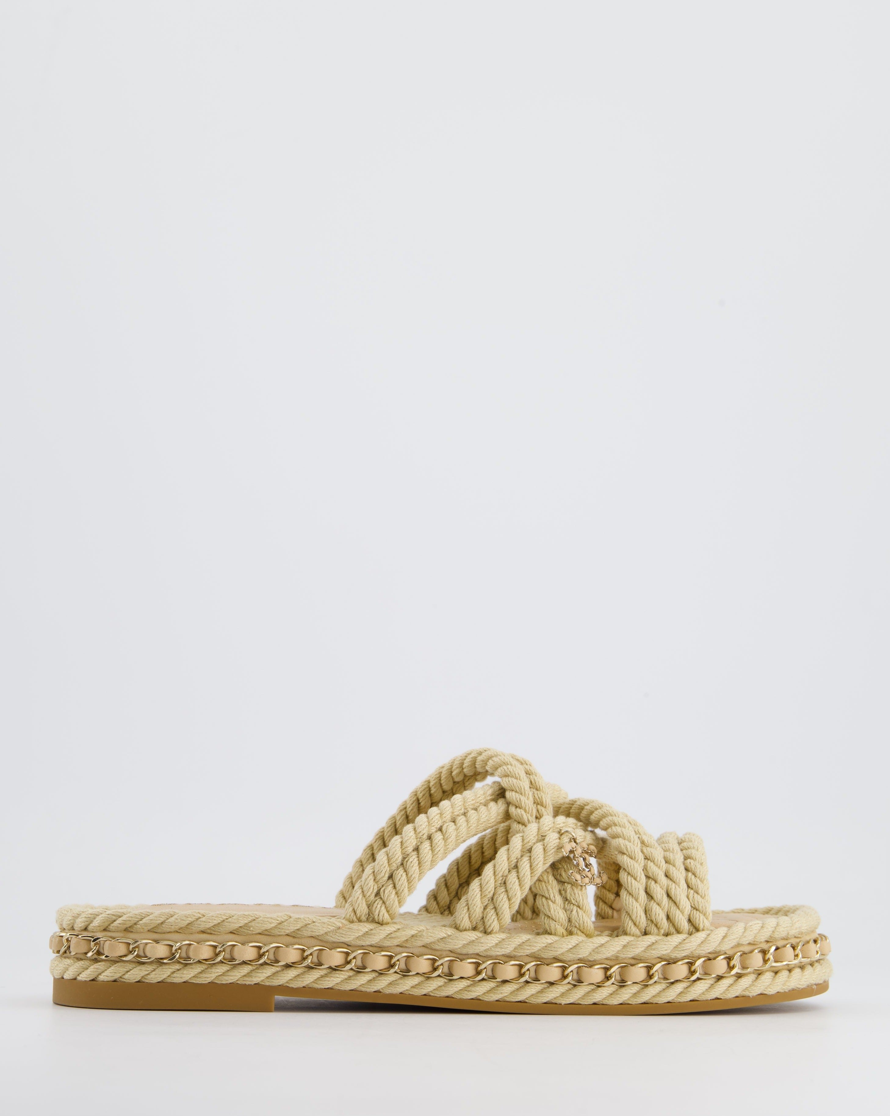 Chanel cream on sale sandals