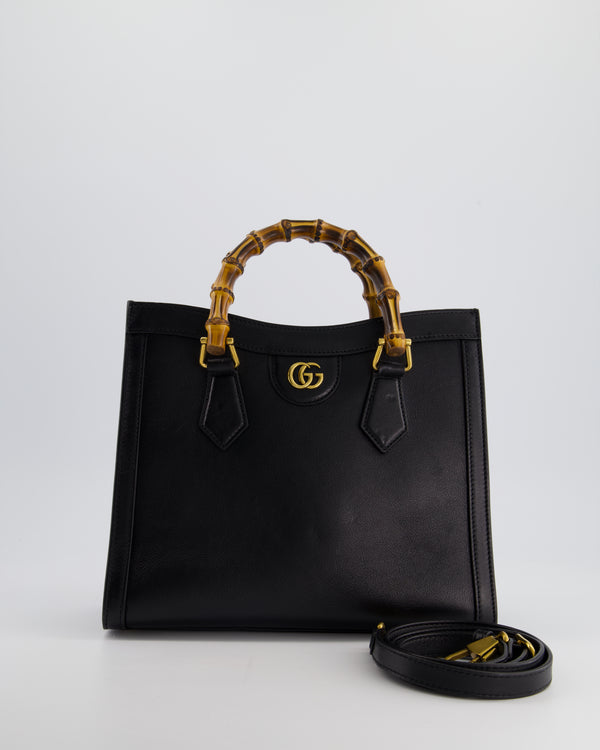 Gucci Black Diana Small Tote Bag in Calfskin Leather and Gold Hardware RRP £2,990