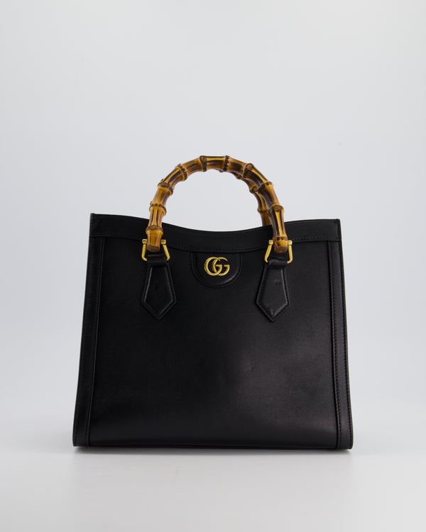 Gucci Black Diana Small Tote Bag in Calfskin Leather and Gold Hardware RRP £2,990