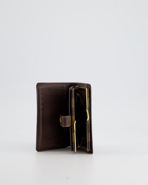 Louis Vuitton Brown Damier Ebene Portefeuille Viennois Wallet with Gold Hardware