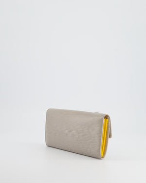 Louis Vuitton Grey, Yellow Epi Leather Long-Line Wallet