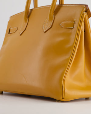 *RARE* Hermès Vintage Birkin Retourne 30cm in Natural Sable Box Calf Leather with Gold Hardware