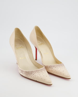Christian Louboutin Dusty Pink Stiletto Heels with Crystals Detai Size EU 39.5