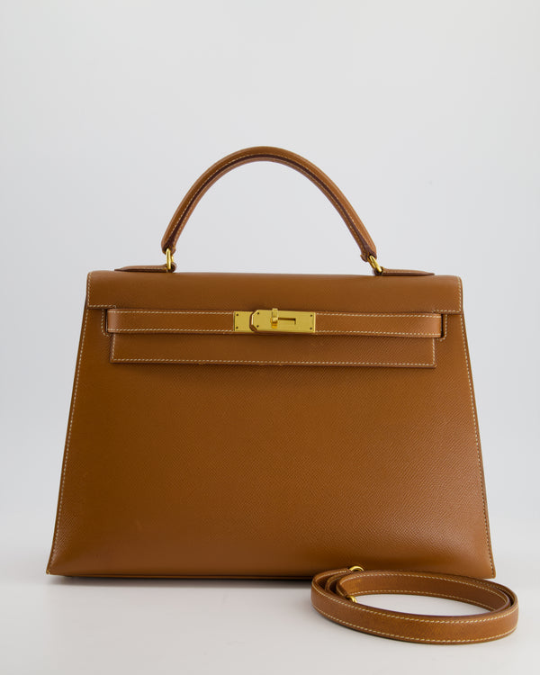 Hermès Gold Kelly Sellier 32cm in Epsom Leather and Gold Hardware