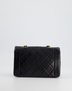Chanel Vintage Black Classic Flap Diana Bag with 24K Gold Hardware