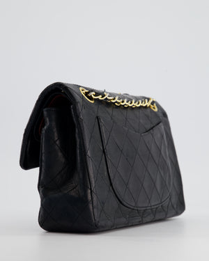 *FIRE PRICE* Chanel Vintage Black Small Double Flap Bag in Lambskin Leather with 24K Gold Hardware