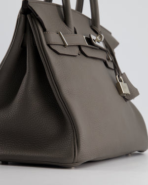Hermès Birkin Bag 30cm Gris Etain Togo Leather with Palladium Hardware