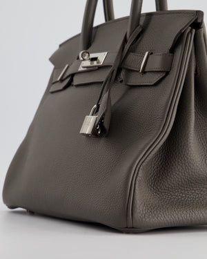 Hermès Birkin Bag 30cm Gris Etain Togo Leather with Palladium Hardware