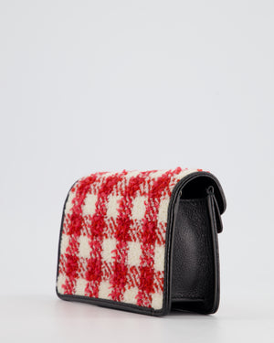 Gucci Black, Red, Cream Dionysus Mini Shoulder Clutch Bag with Silver Hardware RRP £650