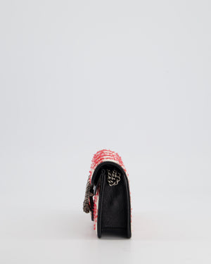 Gucci Black, Red, Cream Dionysus Mini Shoulder Clutch Bag with Silver Hardware RRP £650