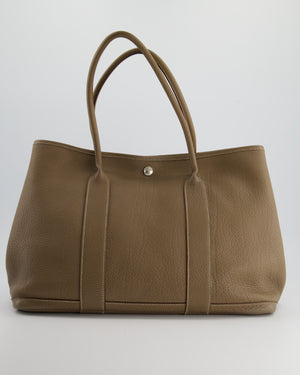 Hermès Garden Party 36cm Bag in Etoupe in Togo Leather with Palladium Hardware