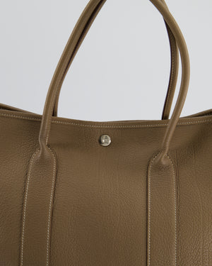 Hermès Garden Party 36cm Bag in Etoupe in Togo Leather with Palladium Hardware
