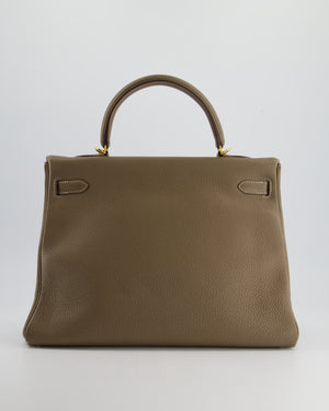 Hermès Kelly 35cm Bag in Etoupe Togo Leather with Gold Hardware