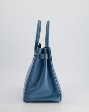 Hermès Birkin 30cm Bag in Blue Jean Epsom Leather with Palladium Hardware