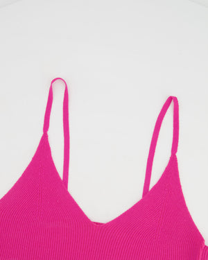 Jacquemus Hot Pink Valensole Knit Bralette Top Size S (UK 8)