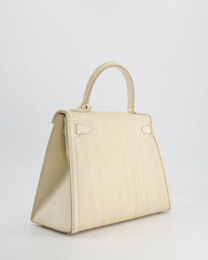 Hermès Vintage Kelly Bag 28cm in Sellier Parchemin Crinoline Box Leather with Gold Hardware