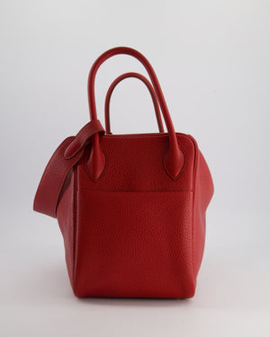 Hermès Lindy 34 Bag in Rouge Grenat Clemence Leather with Palladium Hardware