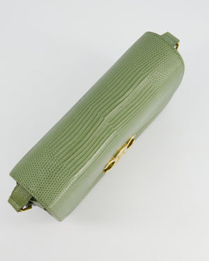 *HOT* Celine Classique Triomphe Bag in Pistachio in Lizard Leather with Gold  Hardware
