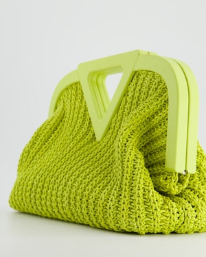 Bottega Veneta Medium Green Crochet Point Cross Body Bag