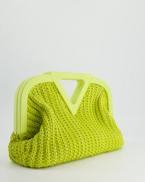 Bottega Veneta Medium Green Crochet Point Cross Body Bag