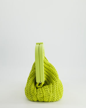 Bottega Veneta Medium Green Crochet Point Cross Body Bag