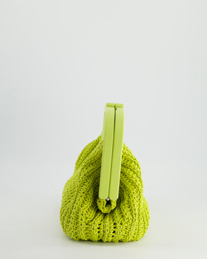 Bottega Veneta Medium Green Crochet Point Cross Body Bag