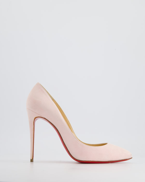 Christian Louboutin Pastel Pink Suede Pointed Heels Size EU 39.5