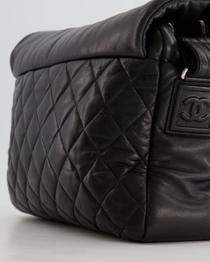 Chanel Black Caviar Leather Coco Cocoon Messenger Bag with Silver Hardware