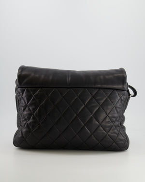 Chanel Black Caviar Leather Coco Cocoon Messenger Bag with Silver Hardware