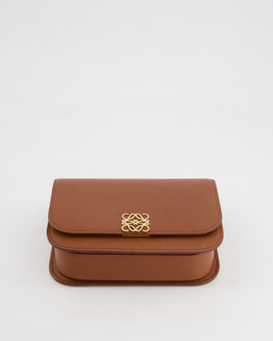 Loewe Brown Small Goya Anagram Bag in Calfskin Leather with Gold Hardware RRP £2,500